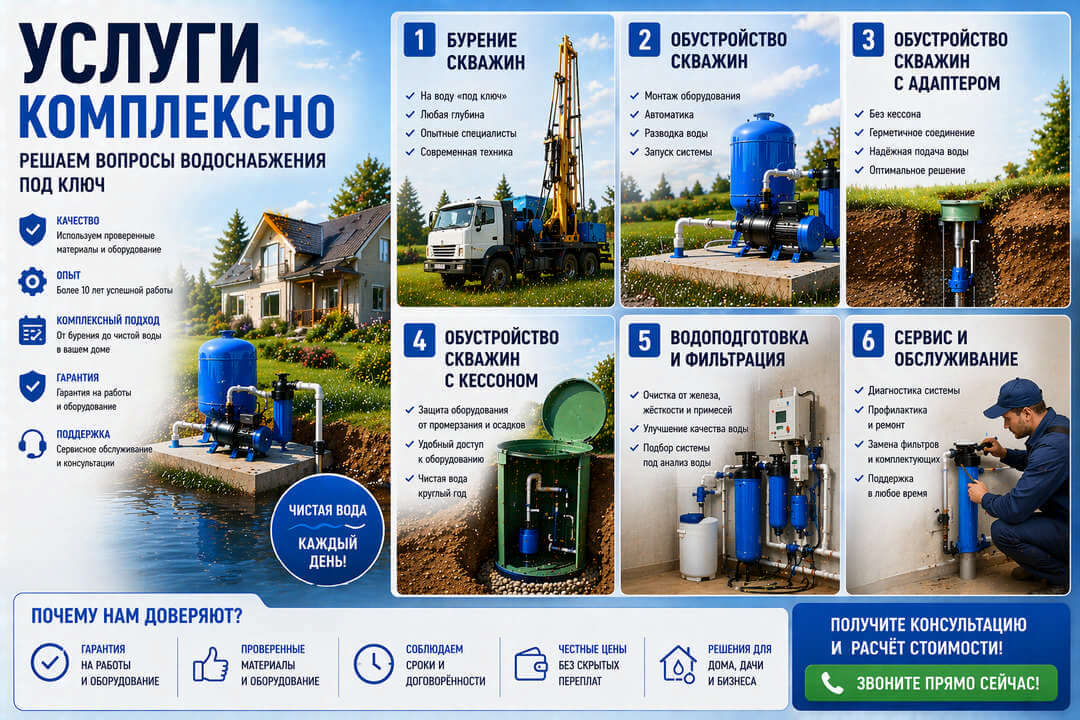 Комплексные услуги по водоснабжению в Старом Осколе, Курске и Курской области